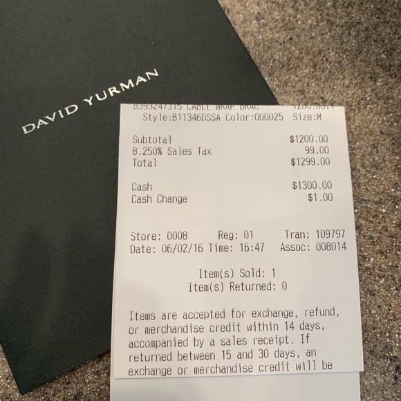 David Yurman Cable Wrap Bracelet with diamonds - Picture 5 of 5